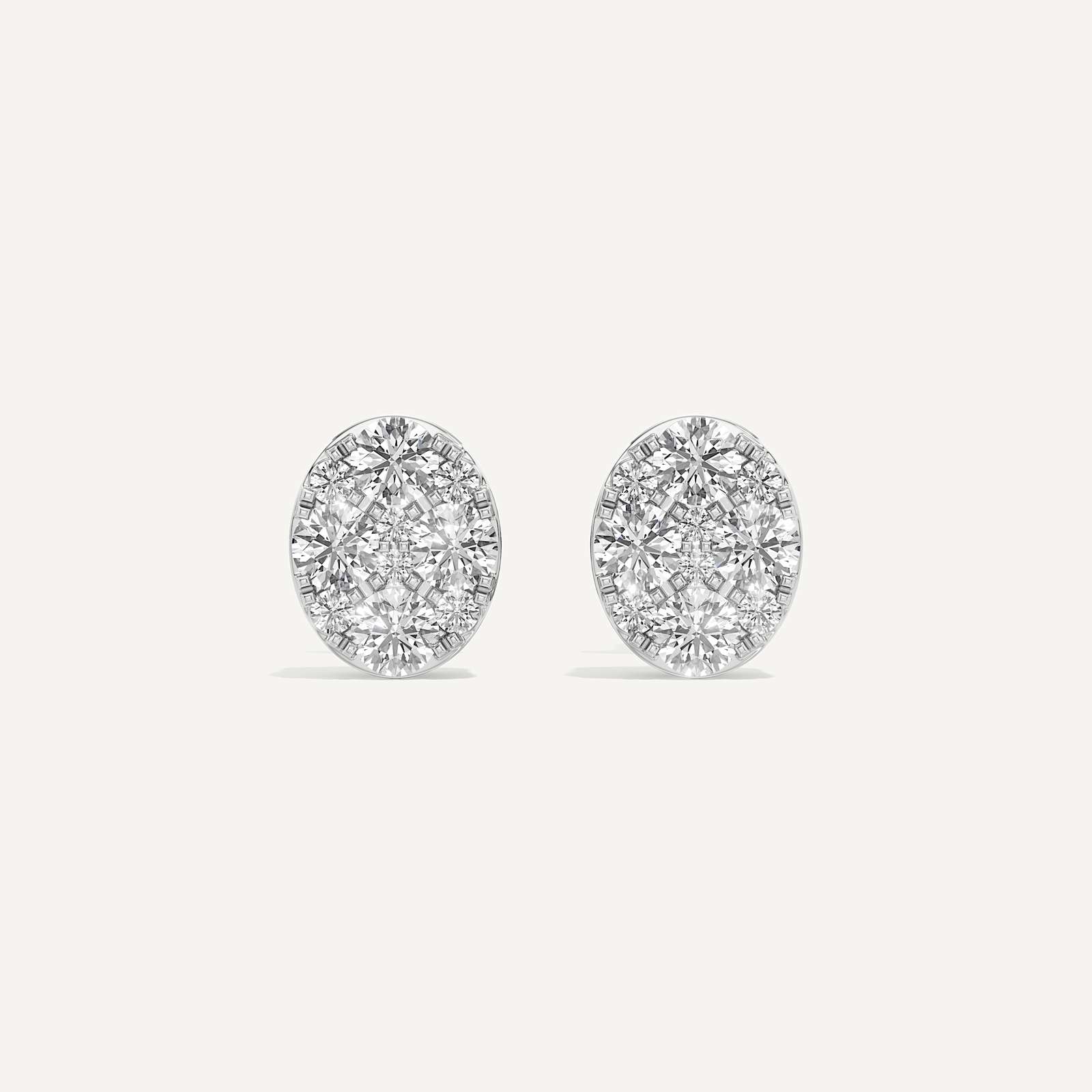 Radiant Oval Diamond Earrings