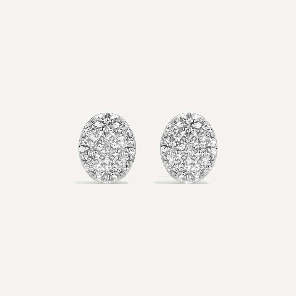 Radiant Oval Diamond Earrings