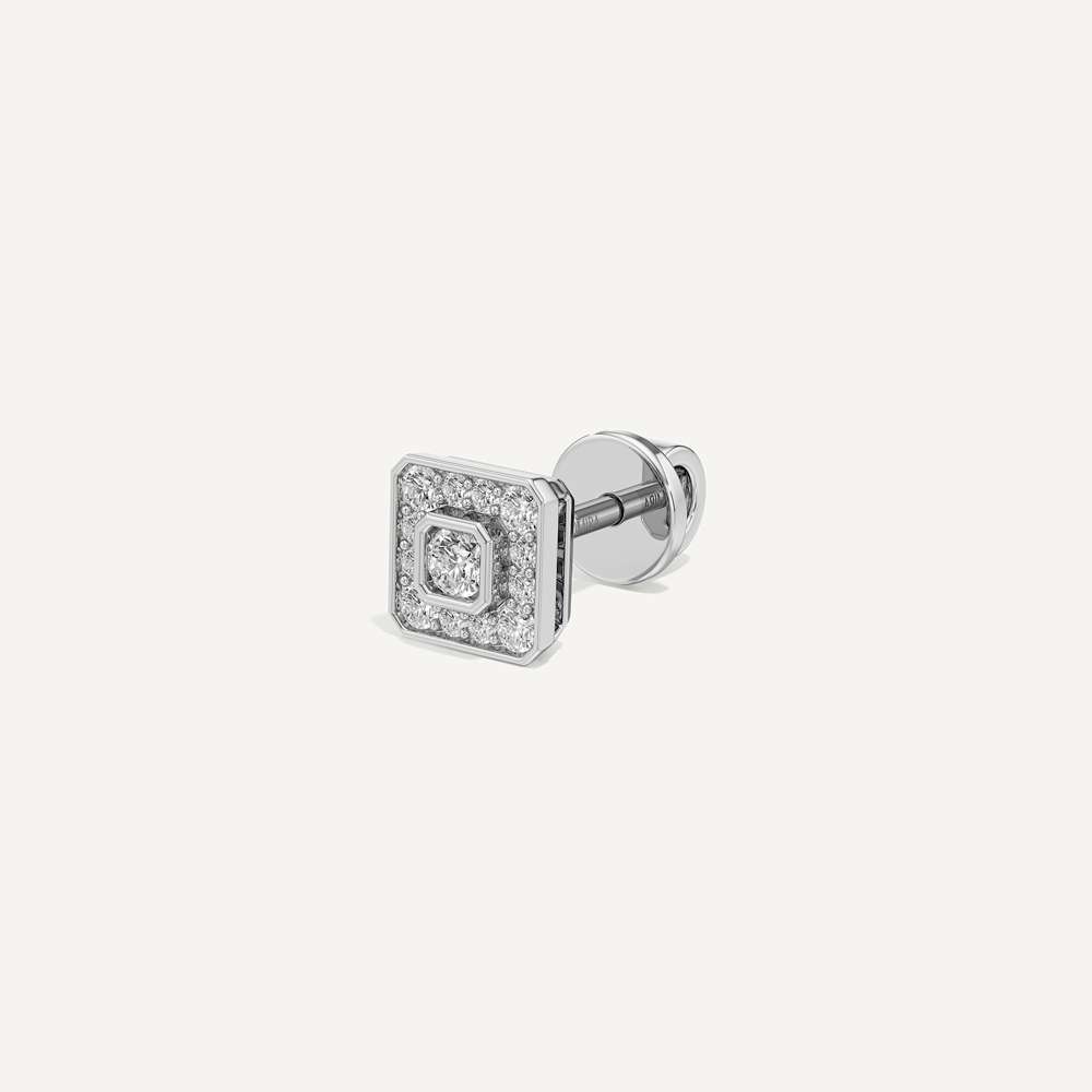 Aurelle Asscher Diamond Stud
