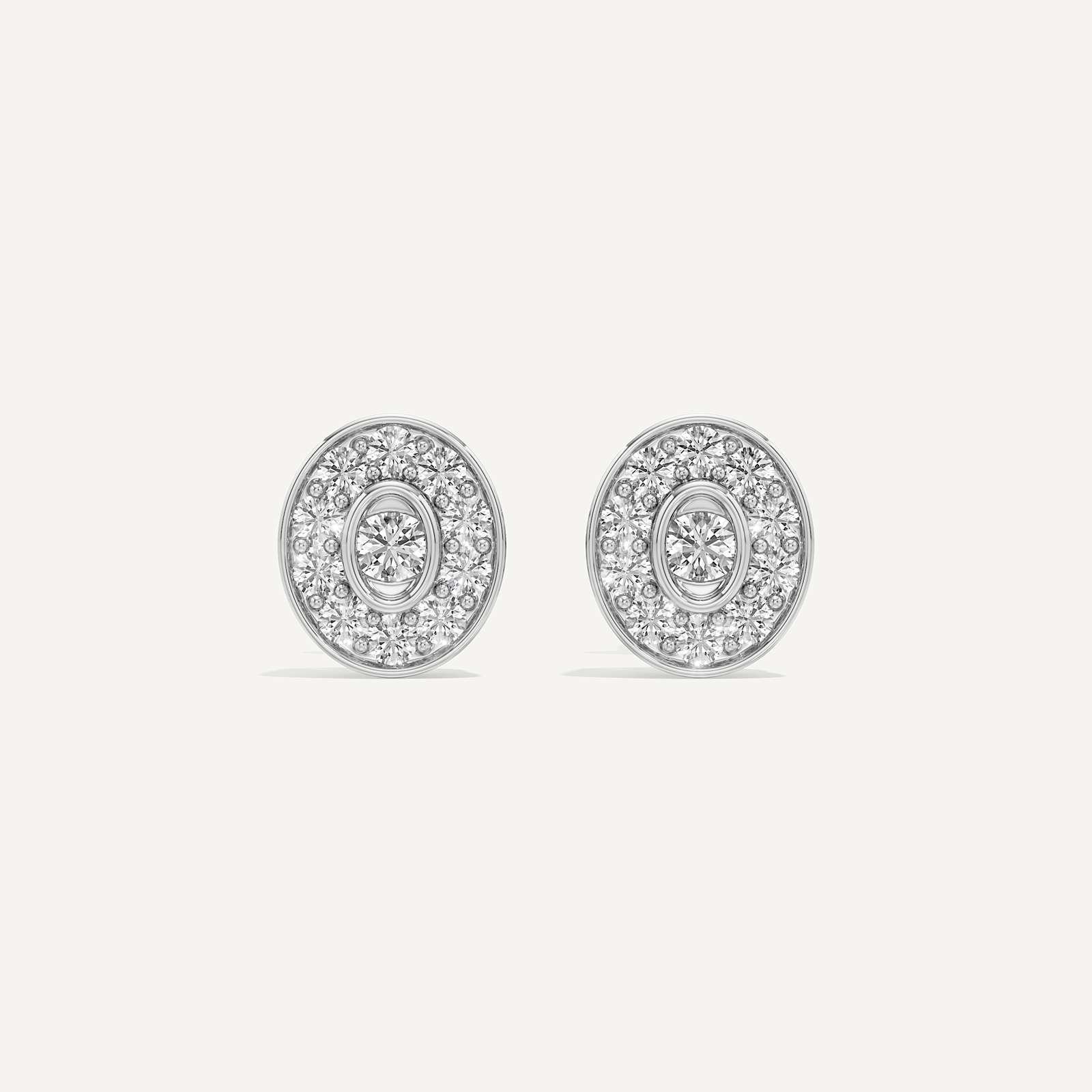 True Spark Oval Diamond Earrings