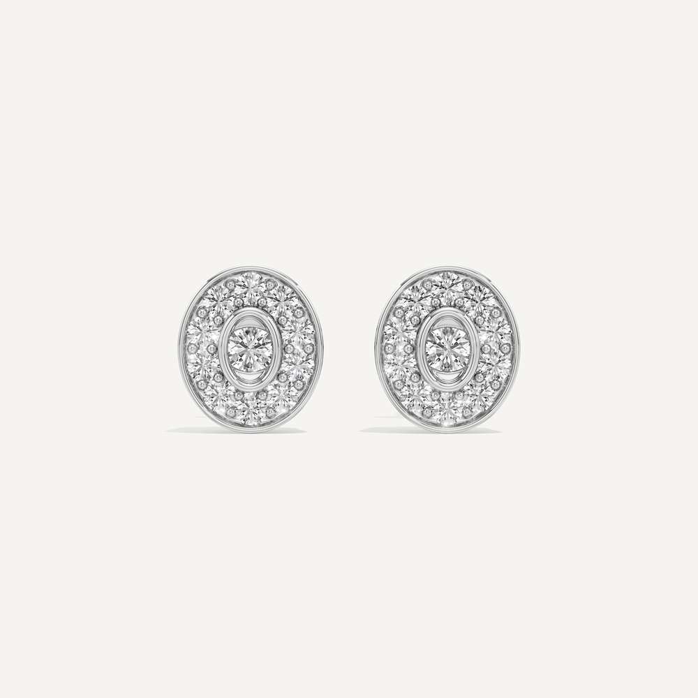 True Spark Oval Diamond Earrings
