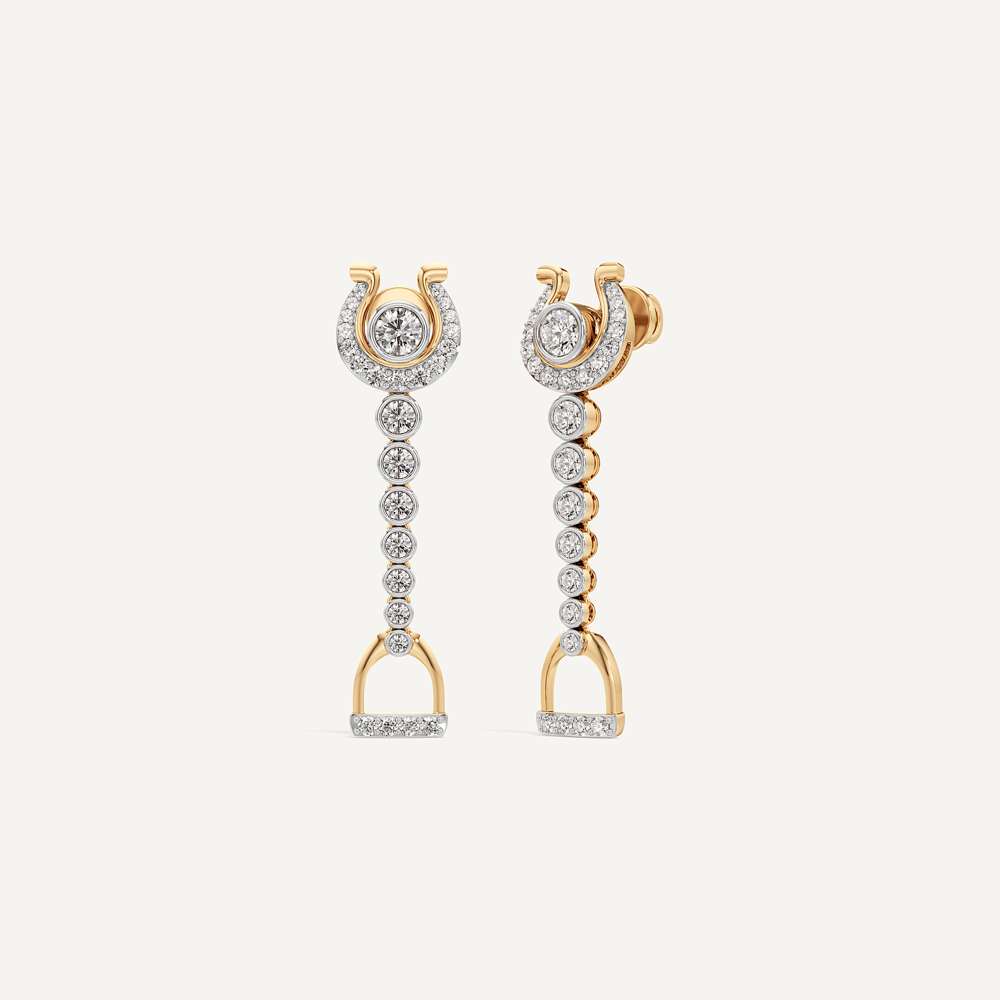 Phoenix Stirrup Horseshoe Dangler Earring