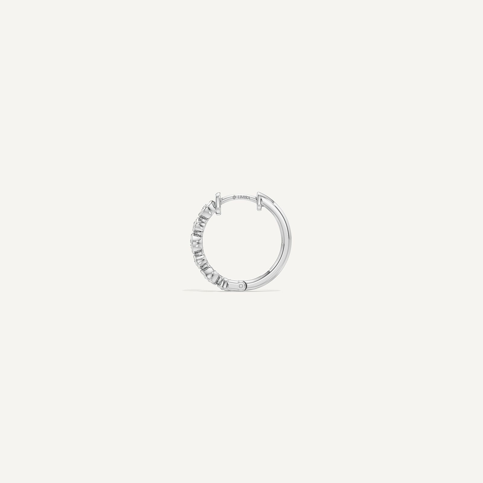 Laurel Bezel Diamond Hoop