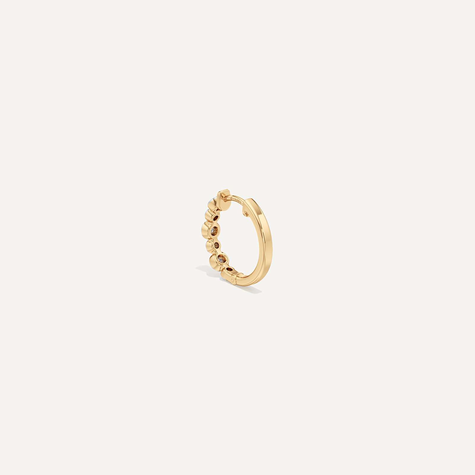Laurel Bezel Diamond Hoop