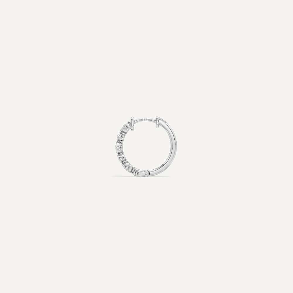 Laurel Bezel Diamond Hoop