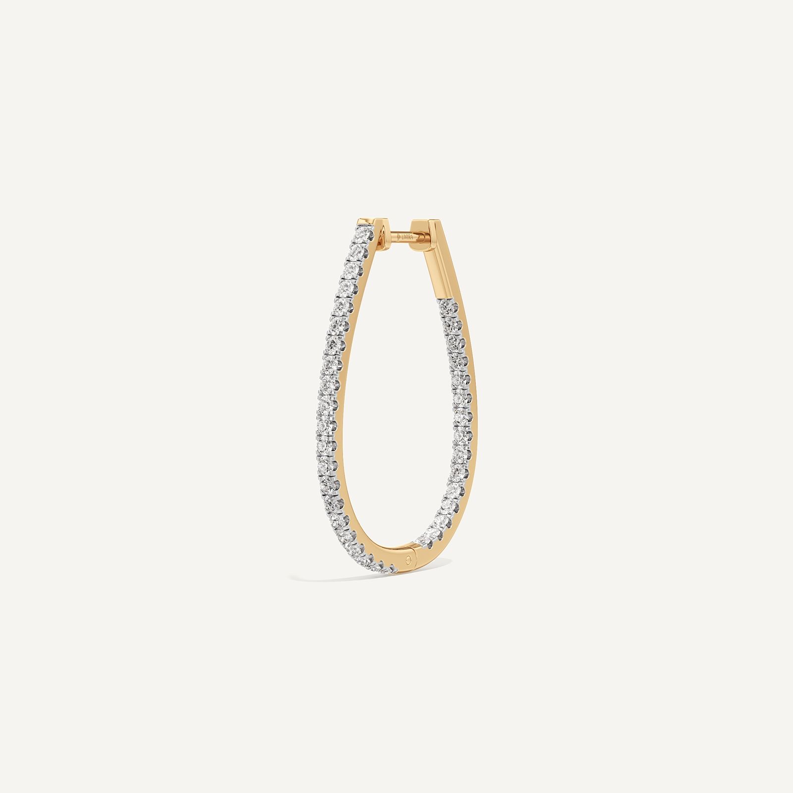 Noir Oval Diamond Hoop