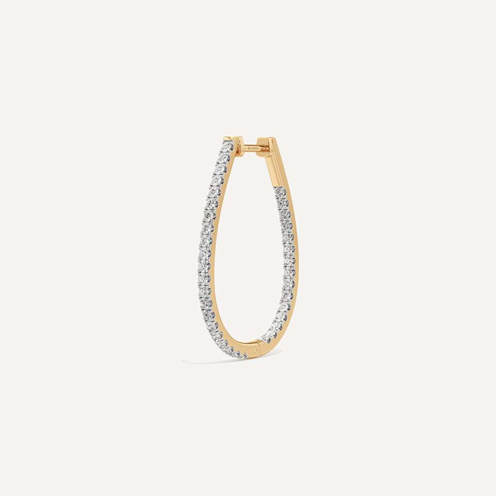 Noir Oval Diamond Hoop