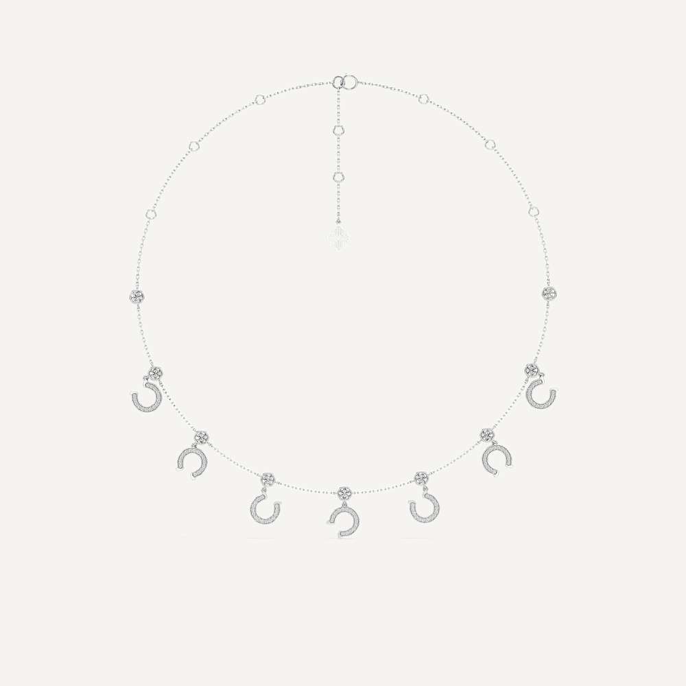 Charm Story Lab grown Diamond Horseshoe Necklace