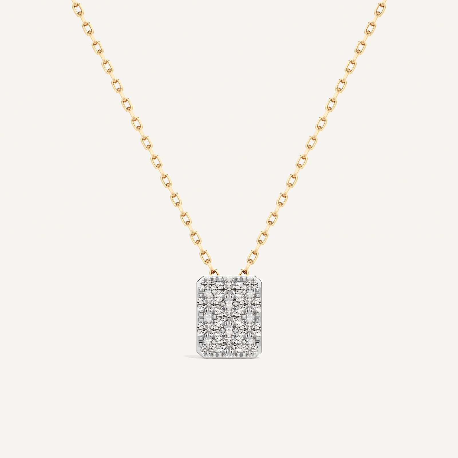 Majestic Emerald Diamond Pendant with Chain