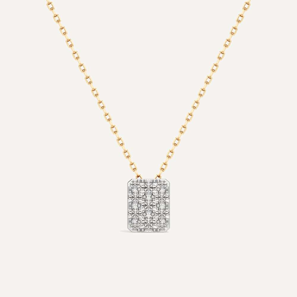 Majestic Emerald Diamond Pendant with Chain