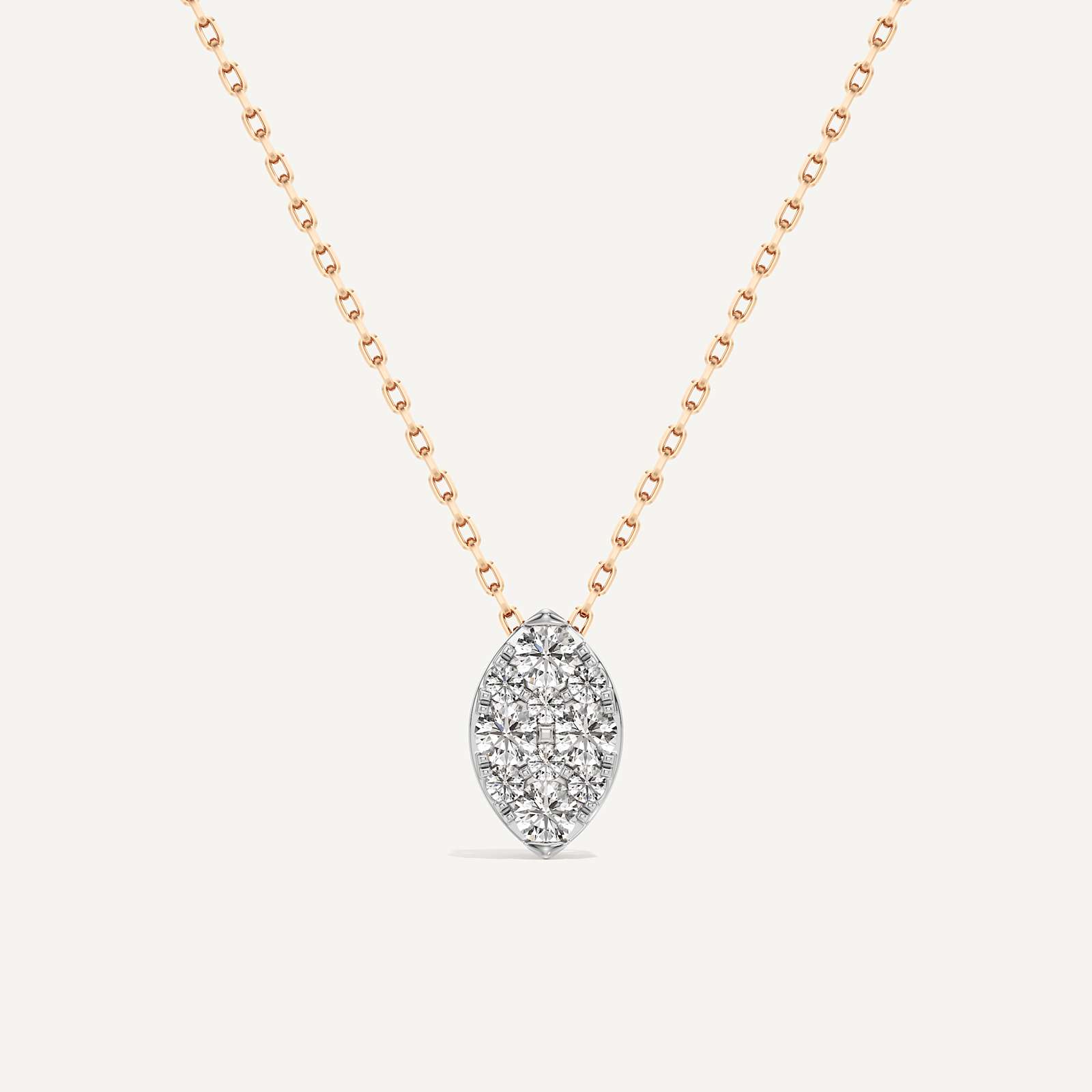Silent Gravity Marquise Diamond Pendant with Chain
