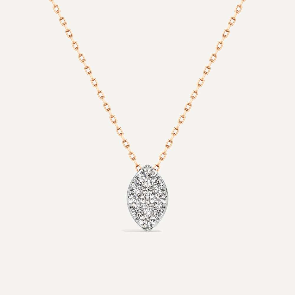Silent Gravity Marquise Diamond Pendant with Chain