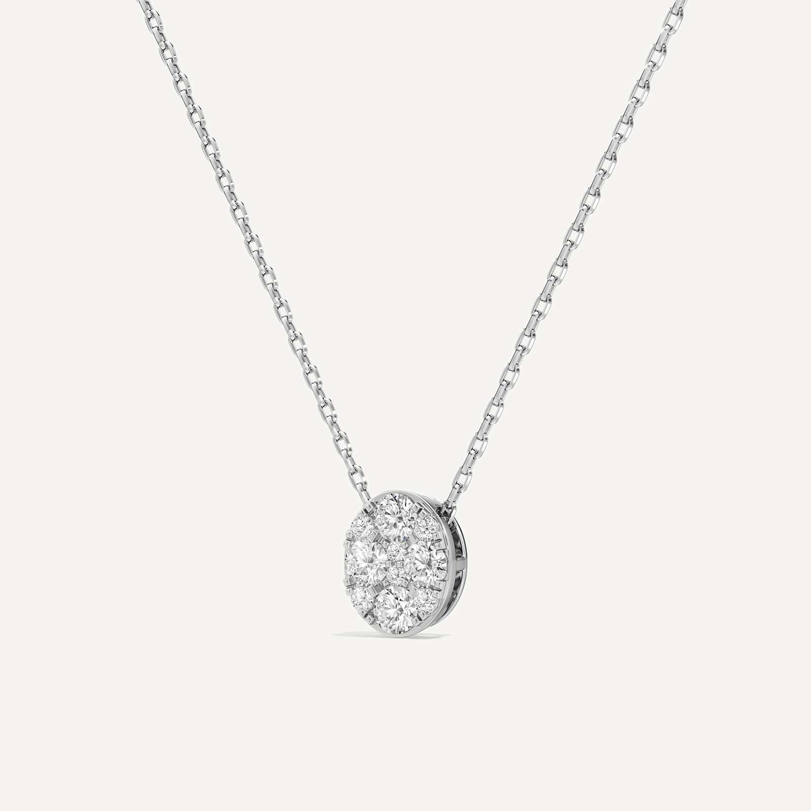 Reva Oval Diamond Pendant