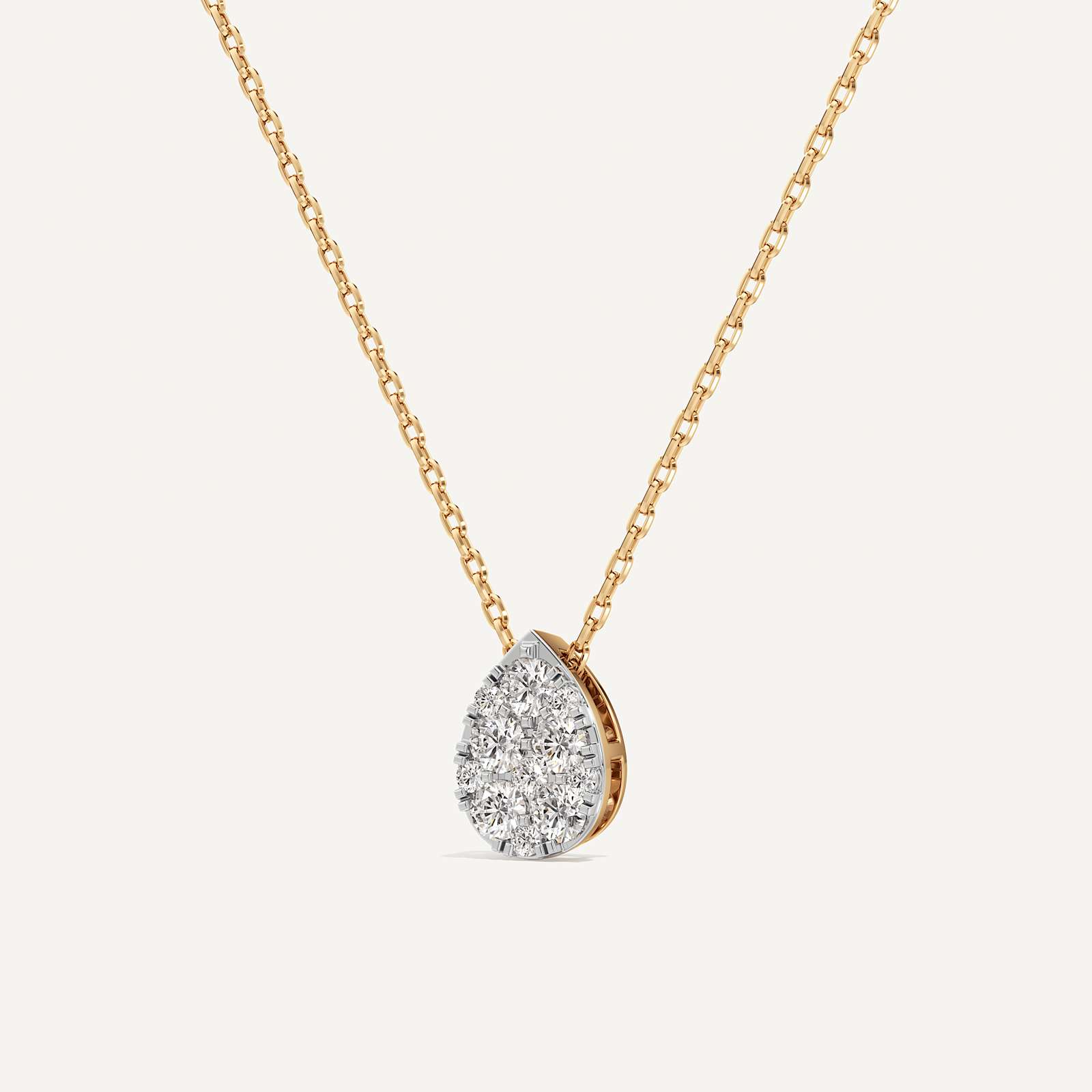 Jade Pear Diamond Pendant