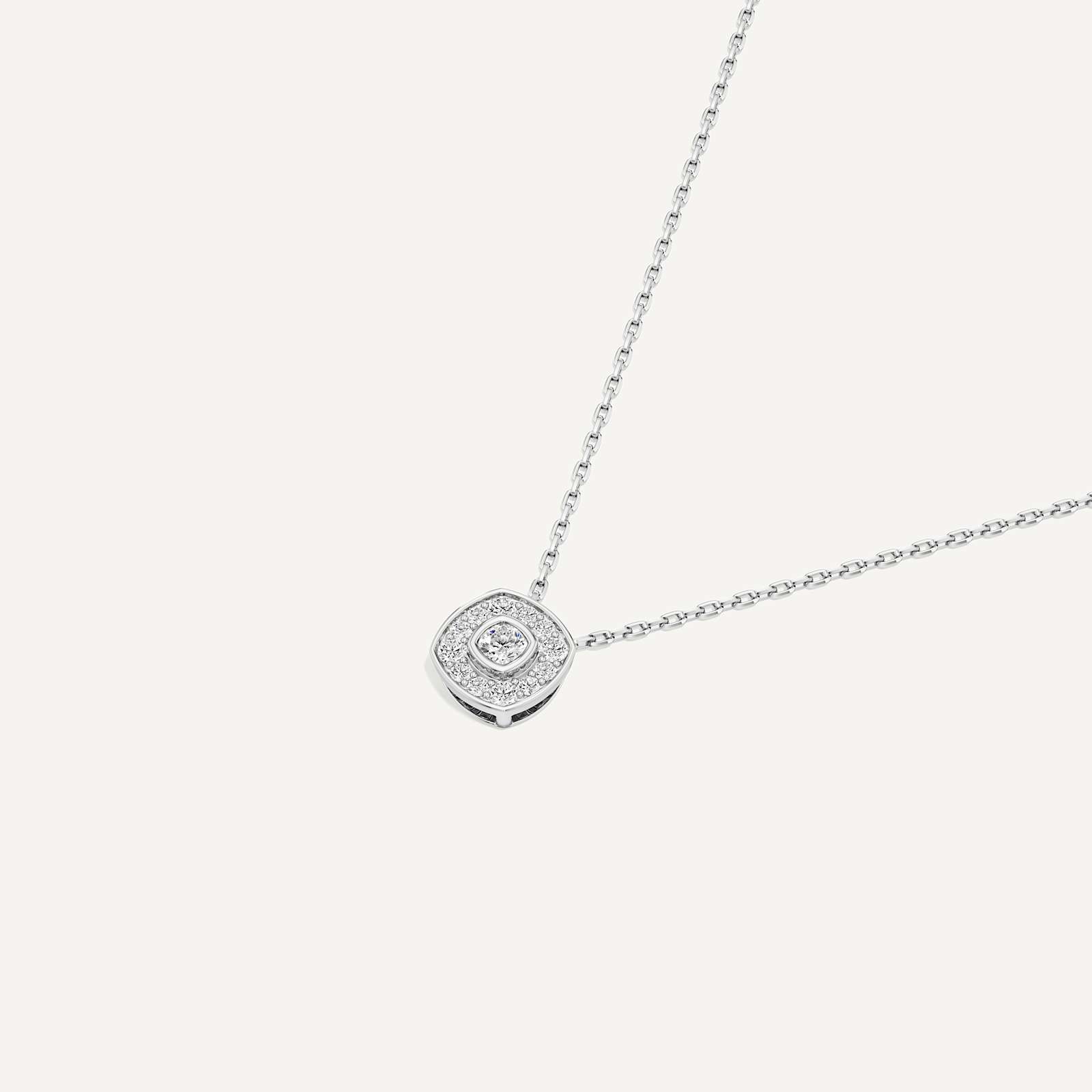 Distinctly Yours Cushion Diamond Pendant with Chain