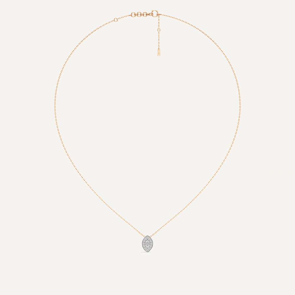 Quietly Protecting Marquise Diamond Pendant with Chain