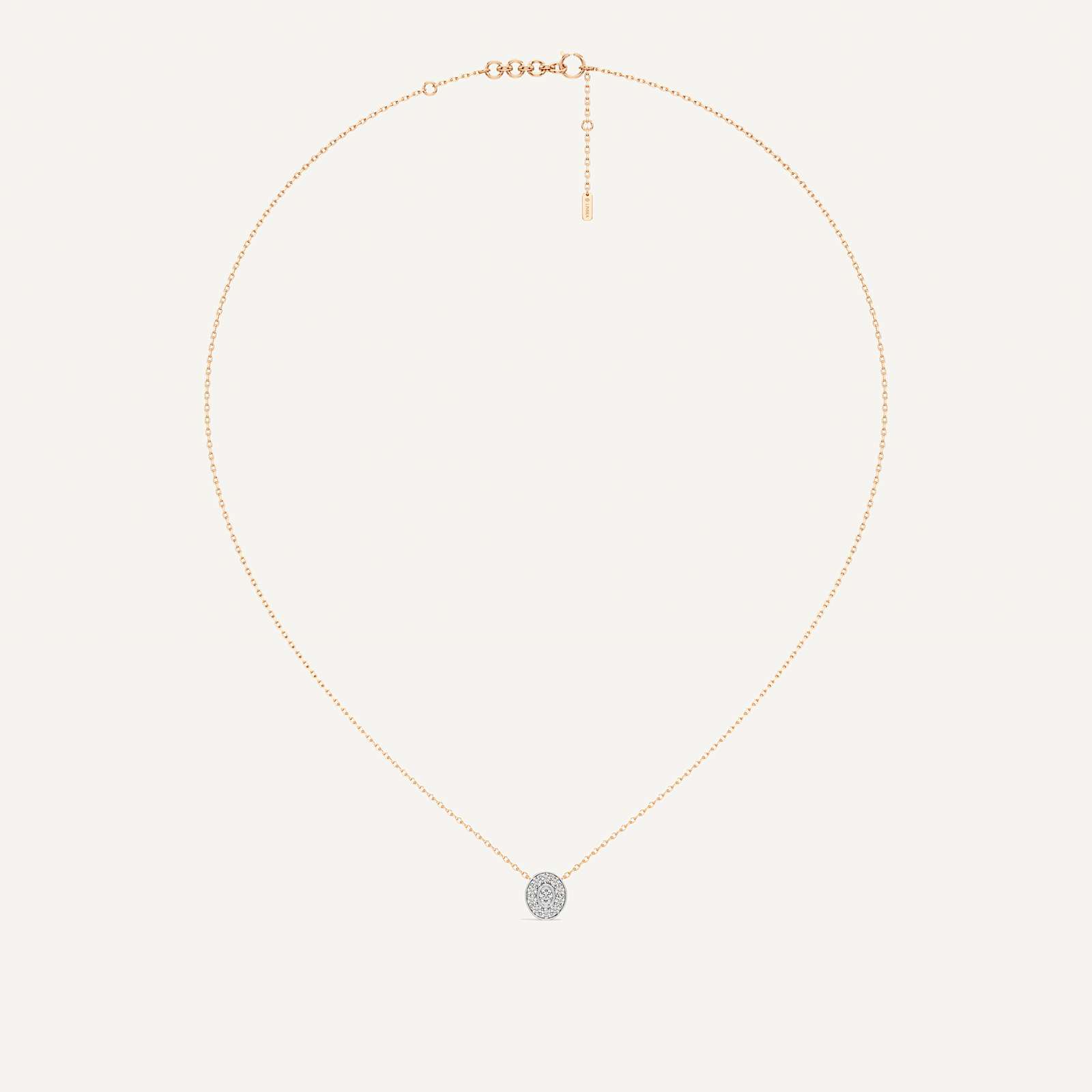 Secretely Favourite Oval Diamond Pendant with Chain
