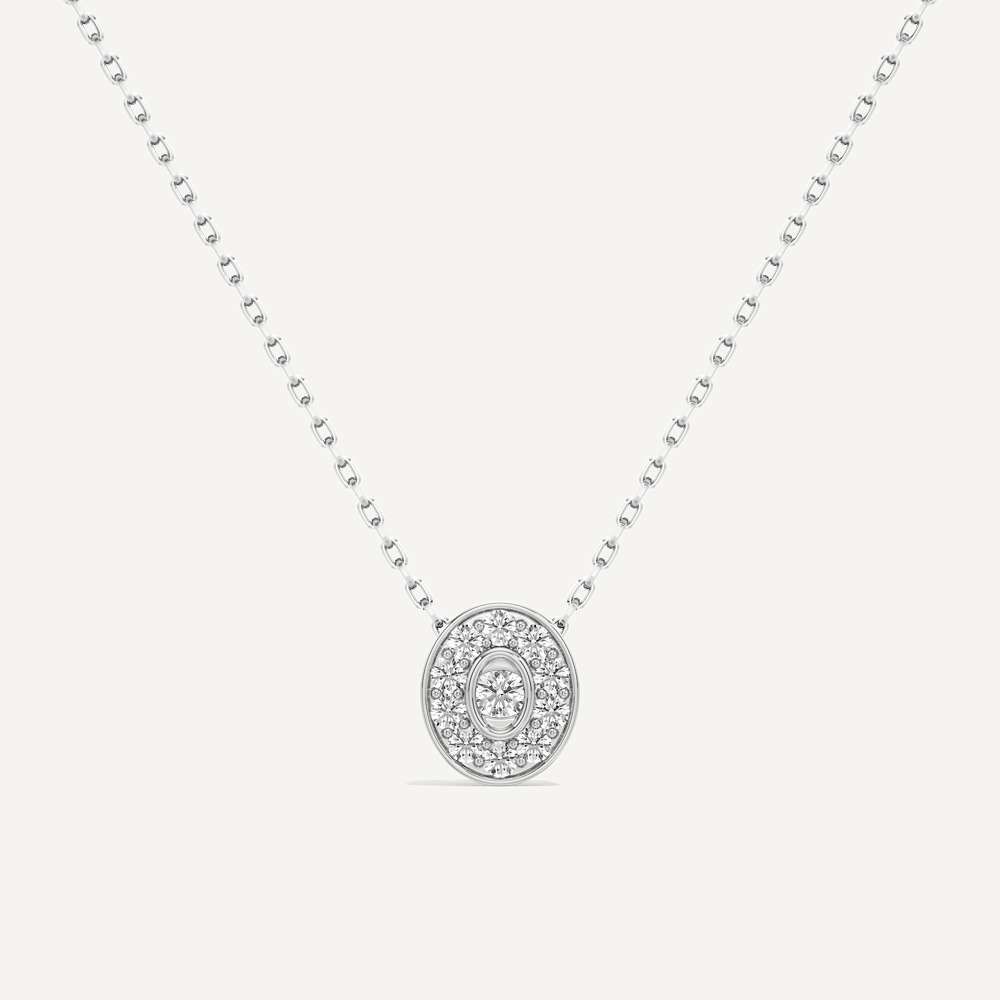 Secretely Favourite Oval Diamond Pendant with Chain