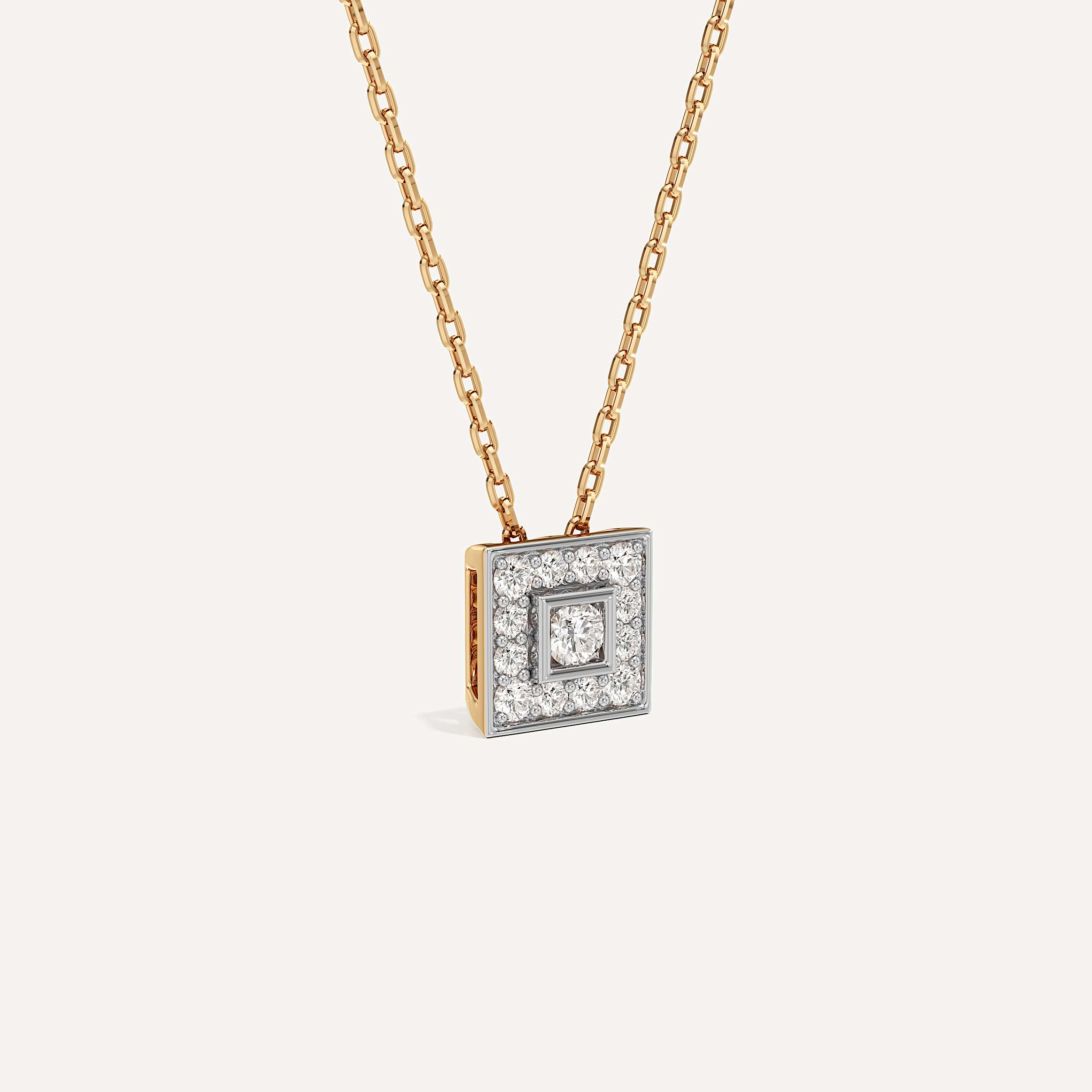 Finishing Touch Princess Diamond Pendant with Chain