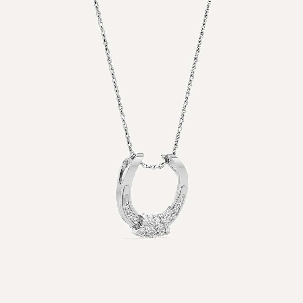Interlace Bridle Horseshoe Pendant