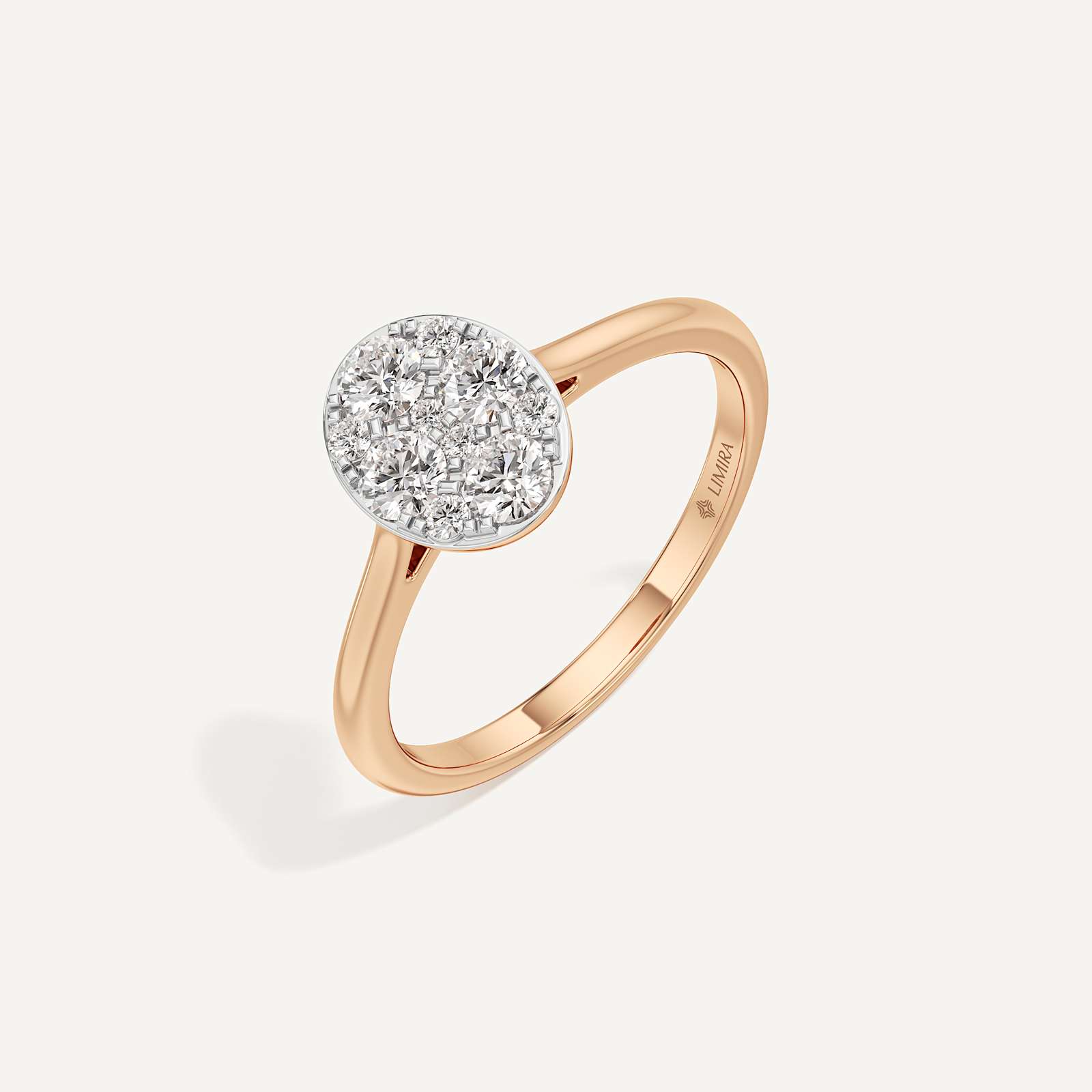 Effortless Pull Oval Diamond Ring