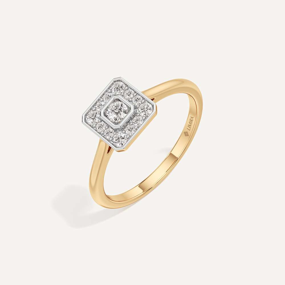 Magnetic Draw Asscher Diamond Ring