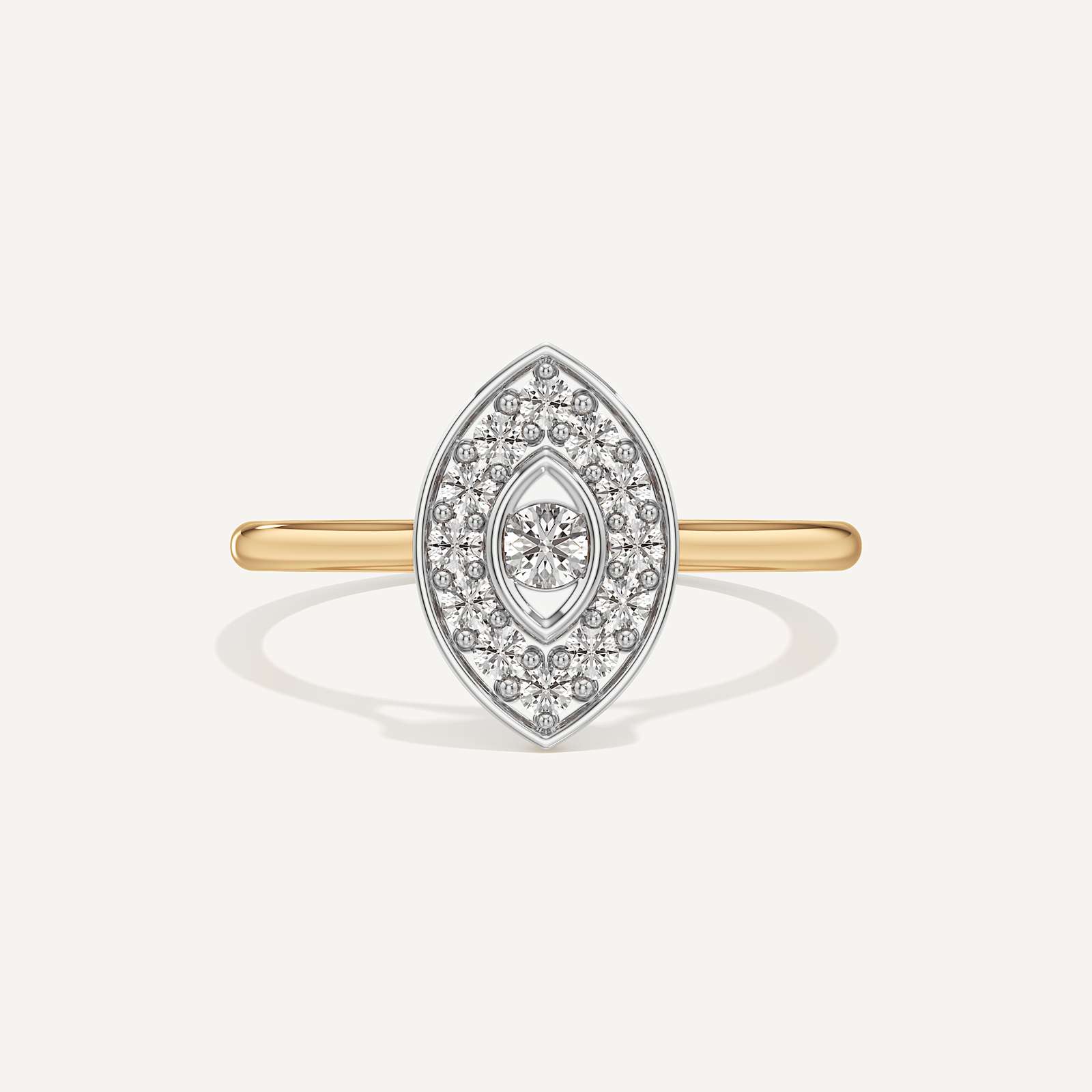 Evil Charm Marquise Diamond Ring