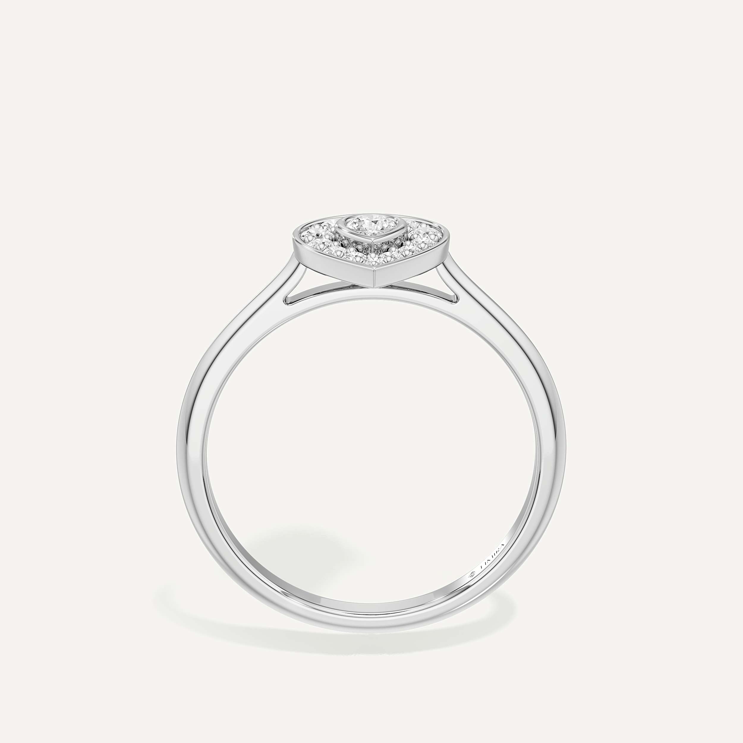 Intimate Drop Pear Diamond Ring