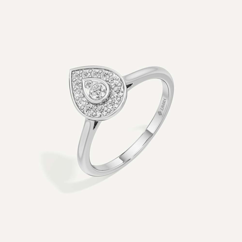 Intimate Drop Pear Diamond Ring