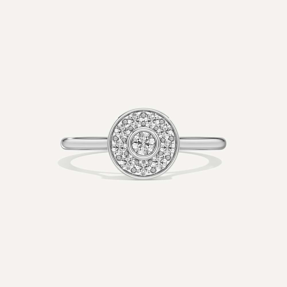 Centre of Gravity Round Diamond Ring