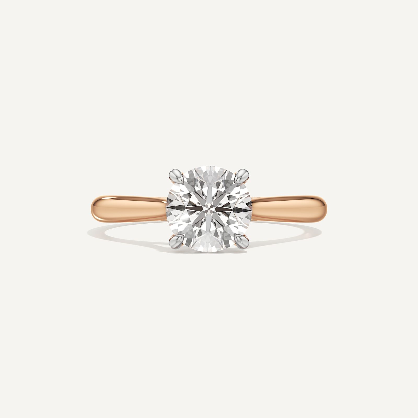 Held Round Solitaire Diamond