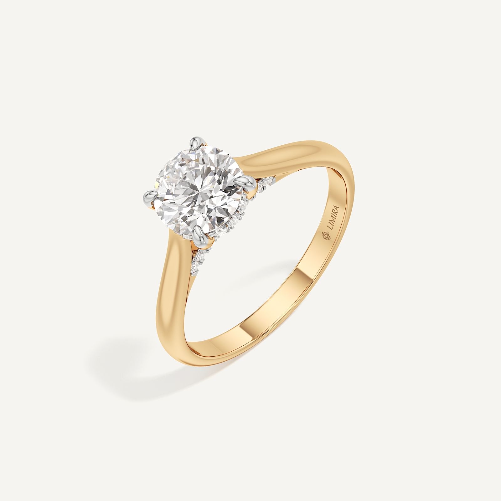 Held Round Solitaire Diamond