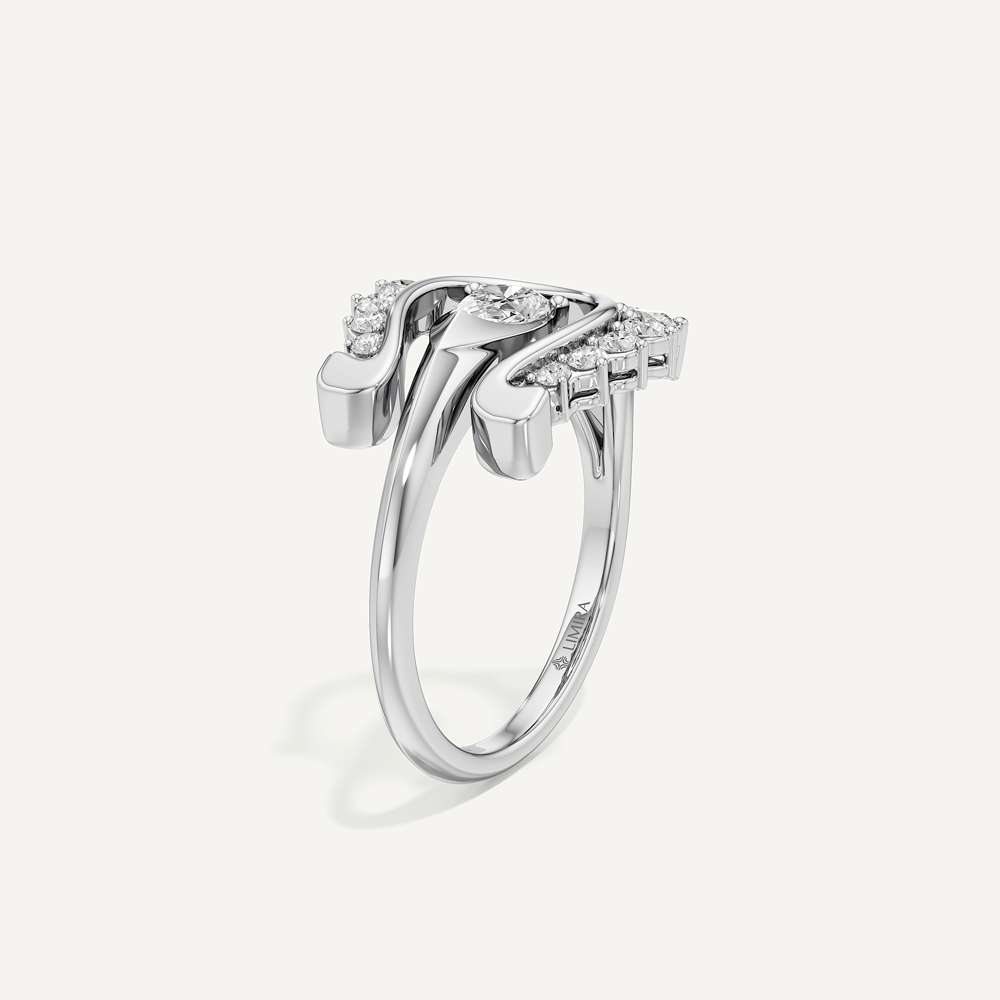 Fortuna Wave Cocktail Ring