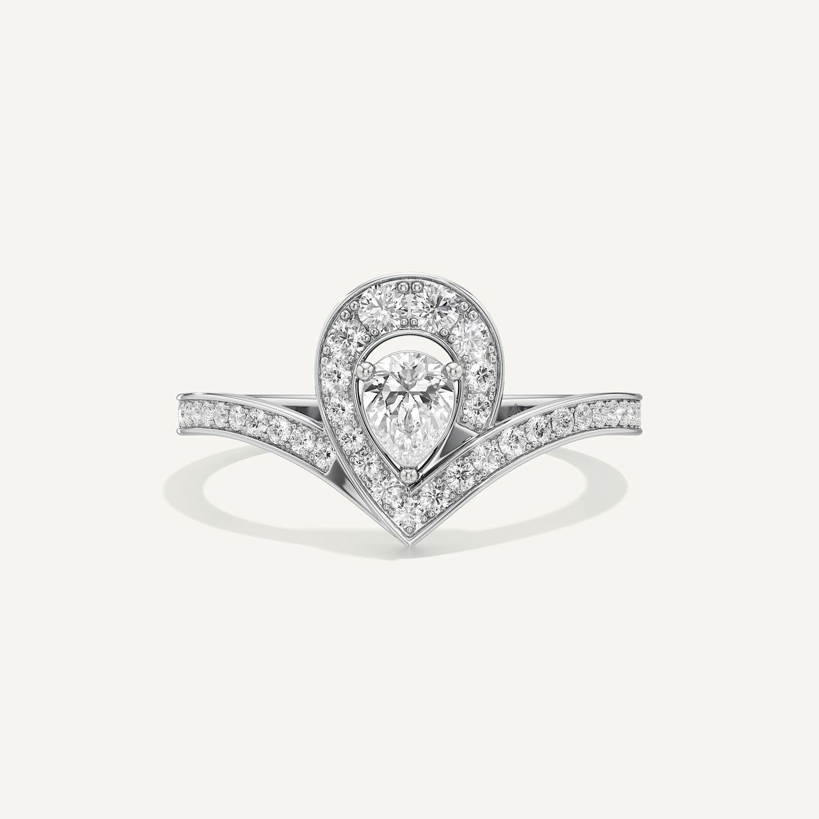 Bianca Pear Halo Diamond