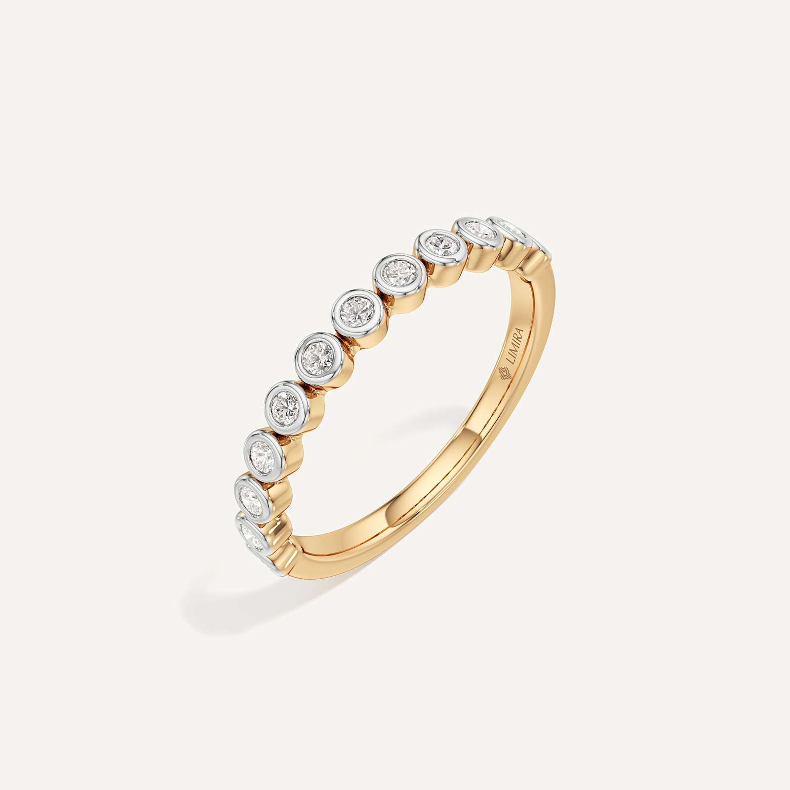 Eterna Bezel Diamond Band