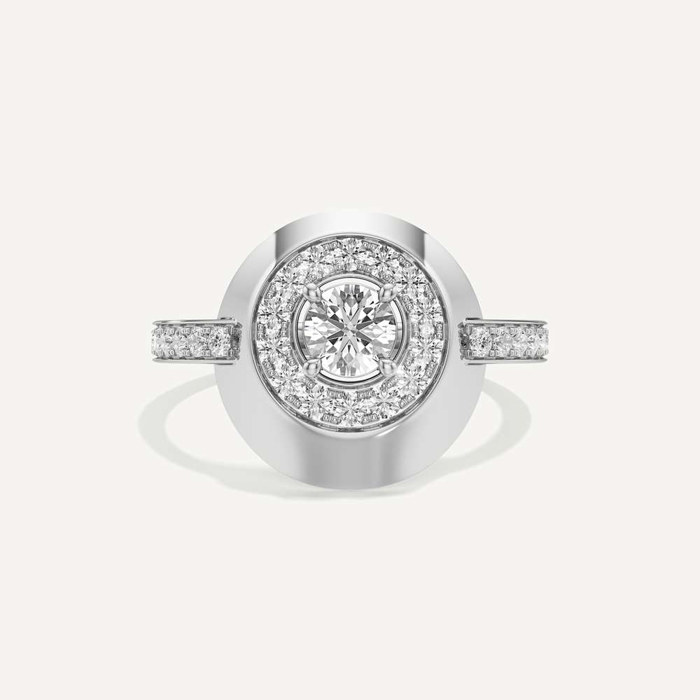 Floating Round Halo Diamond