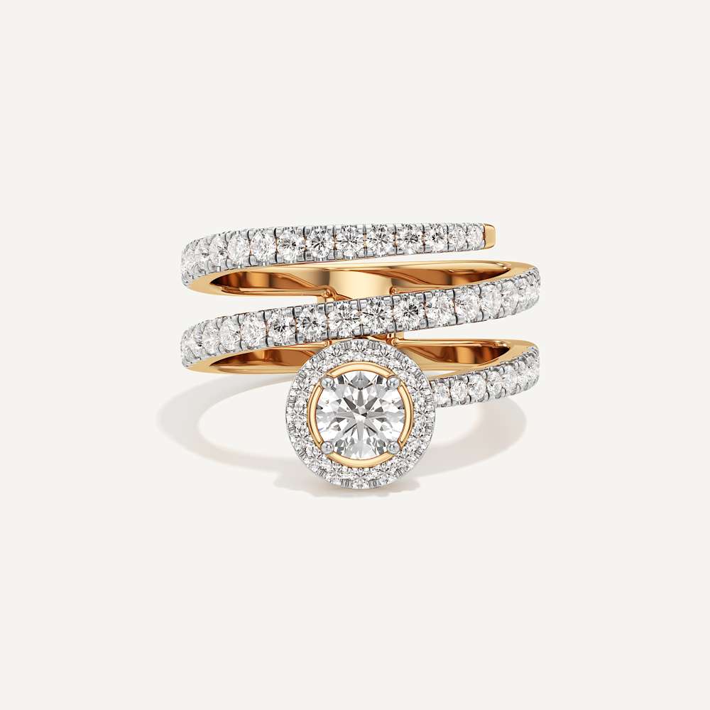 Trinity Swirl Round Diamond