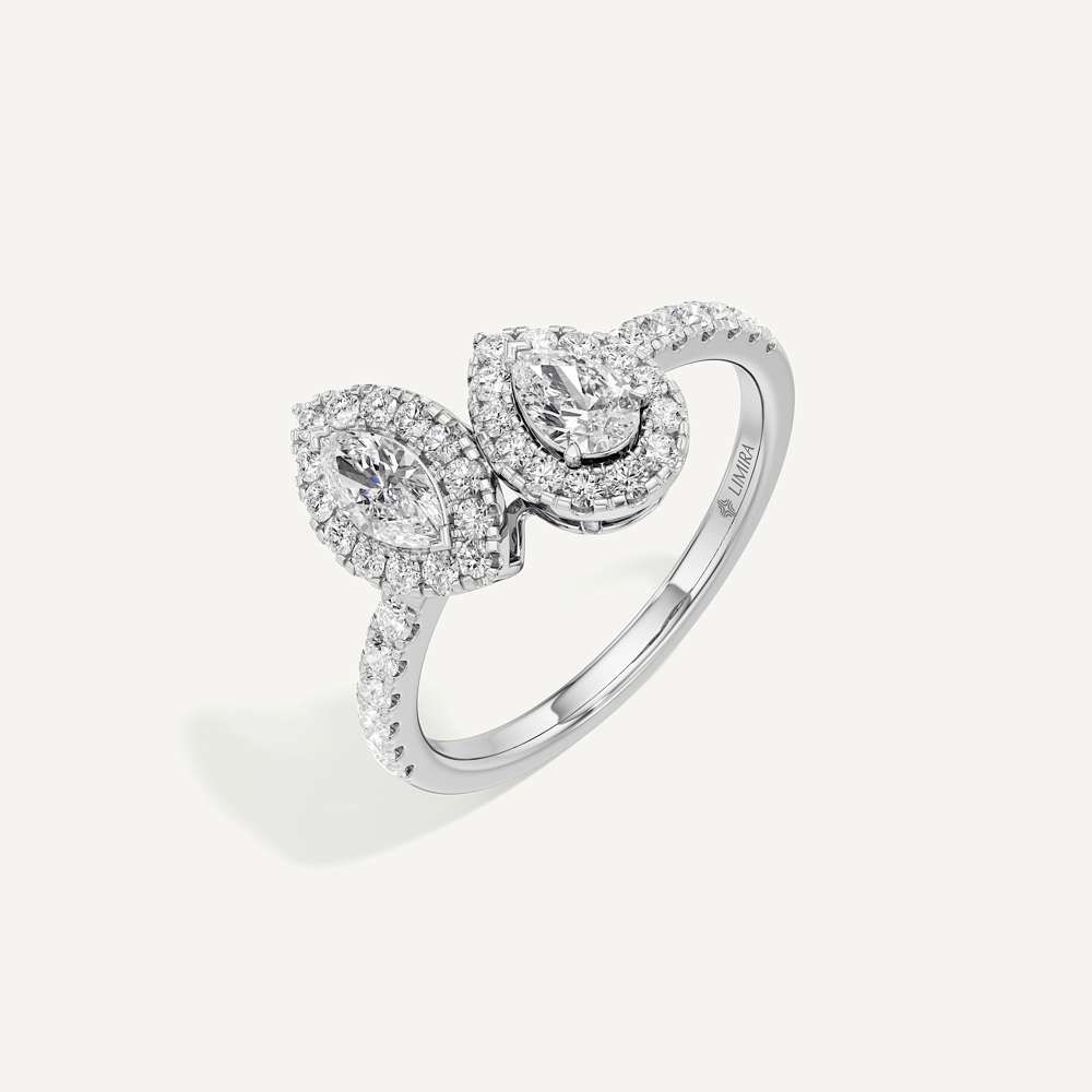 Marquise & pear Duo Toi et Moi Diamond