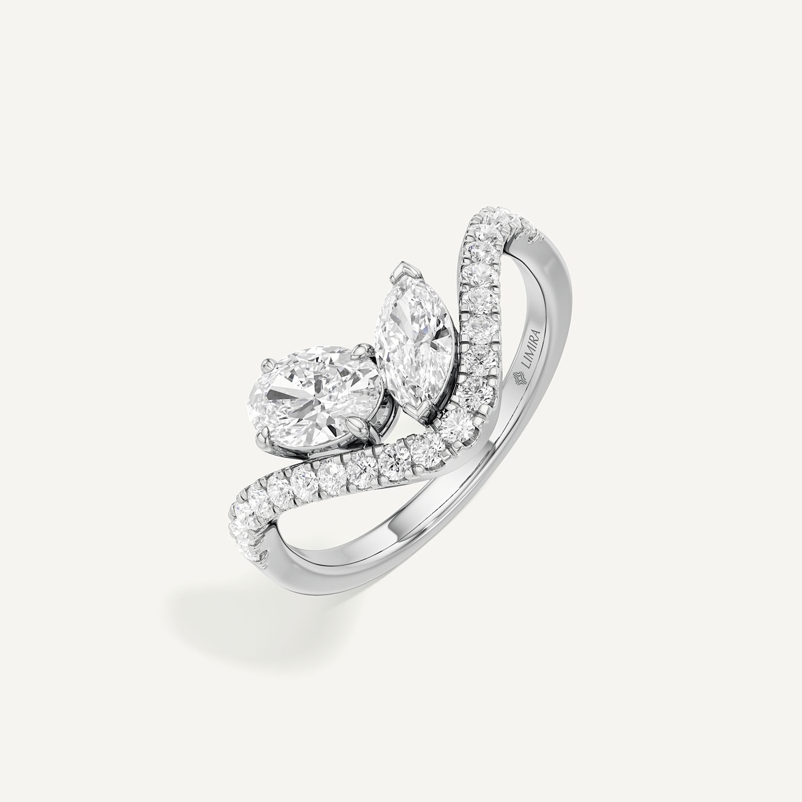 Marquise & Oval Wave Toi et Moi Diamond