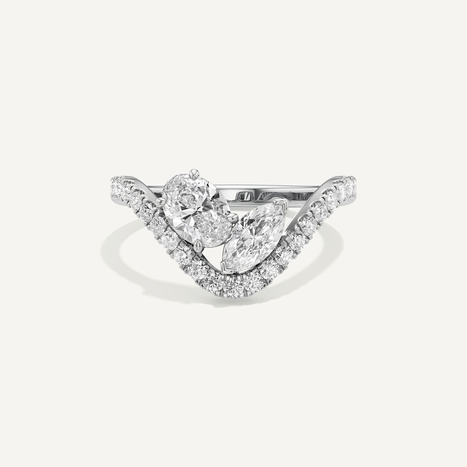 Marquise & Oval Wave Toi et Moi Diamond
