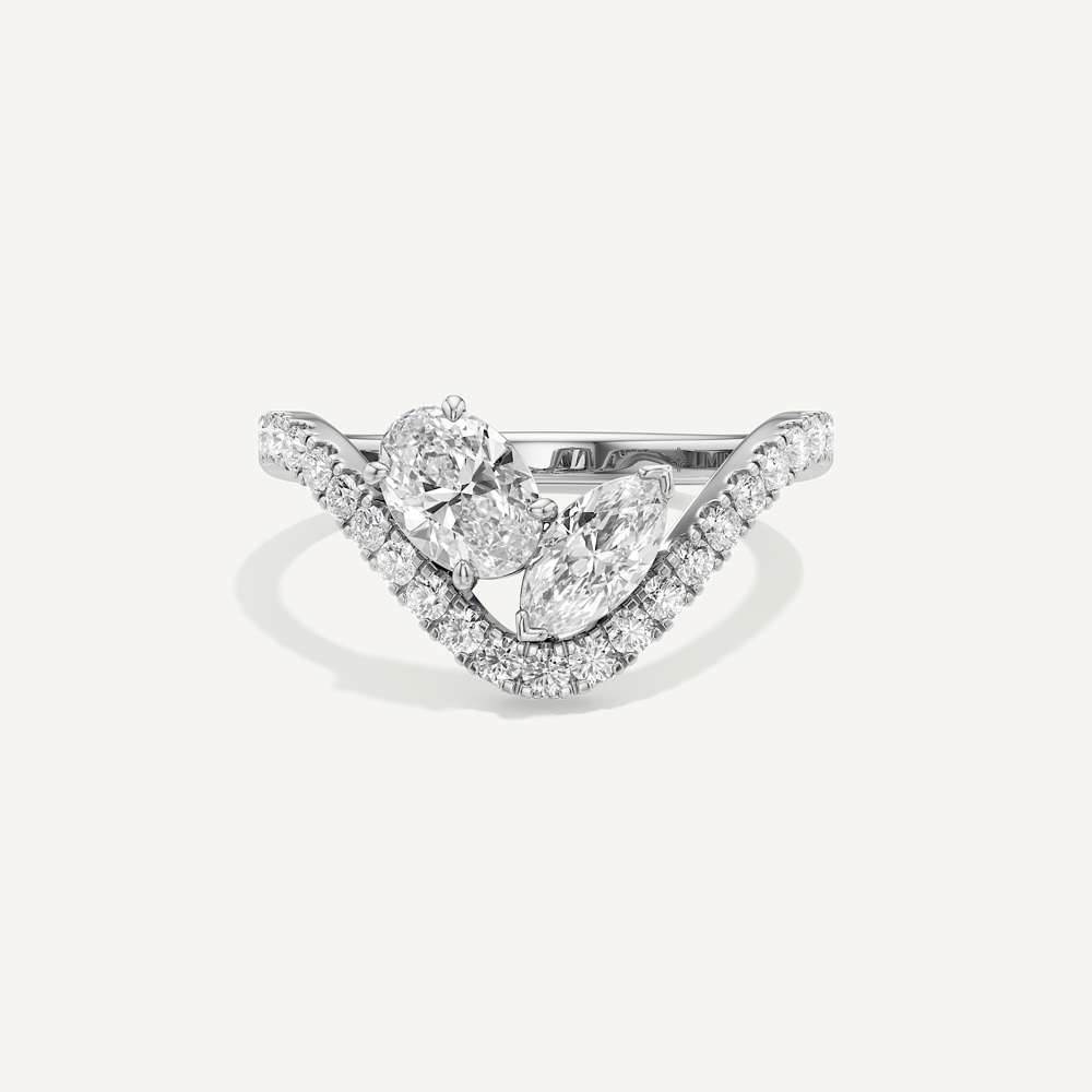Marquise & Oval Wave Toi et Moi Diamond